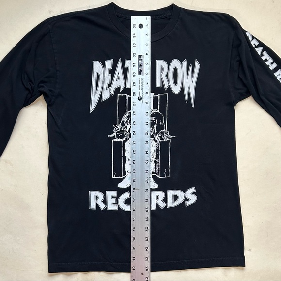 Death Row Records logo print long sleeve T-shirt, used good condition - Picture 7 of 8